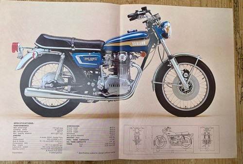 Brochure yamaha tx650 1973 - brochure,